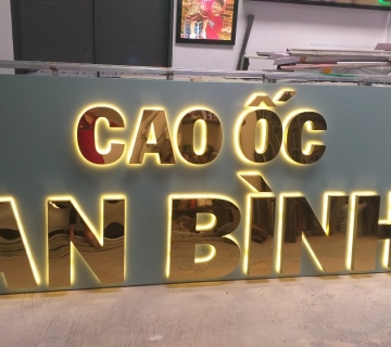 Làm biển hiệu cao ốc An Bình