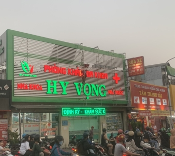 Làm biển hiệu phòng khám đa khoa HY VỌNG