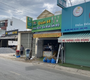 Làm biểu hiệu quán trà sữa Quán 66