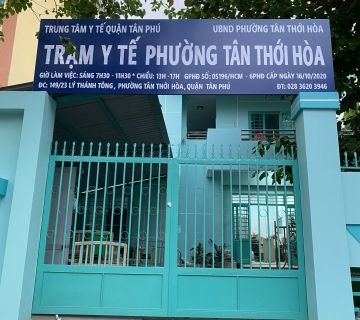 Làm biển hiệu trạm y tế Phường Tân Thới Hòa