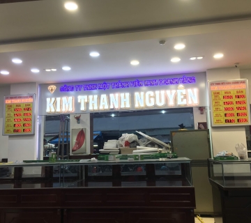 Làm biển hiệu tiệm vàng Kim Thanh Nguyễn
