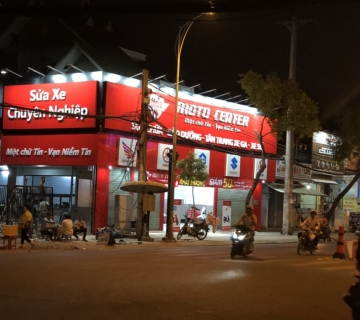 Làm biển hiệu sửa xe chuyên nghiệp Moto Center