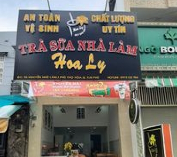 Làm biển hiệu quán trà sữa Trà Sữa Nhà Làm
