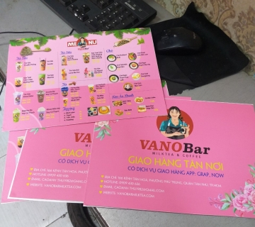 menu cầm tay
