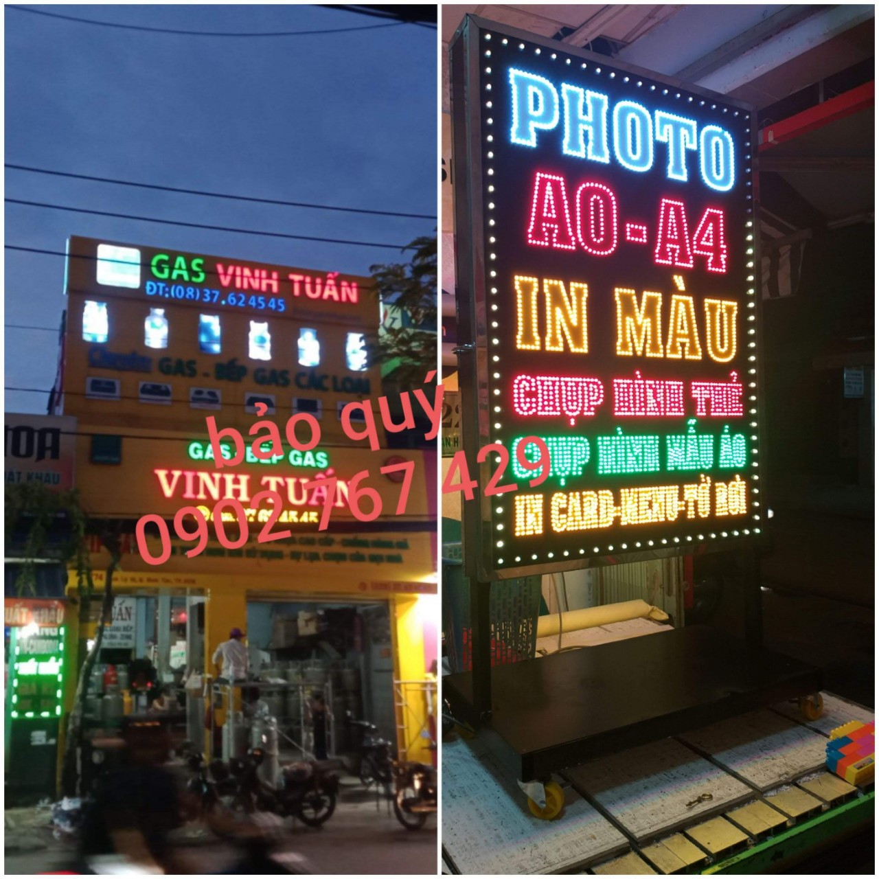 hộp led 2 mặt