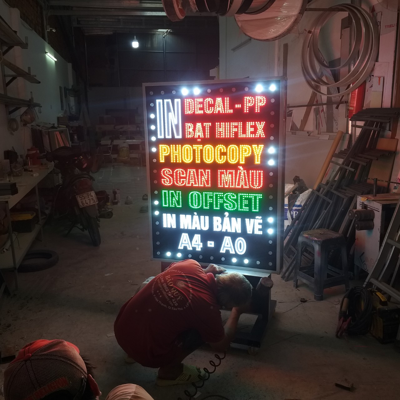 hộp led 2 mặt